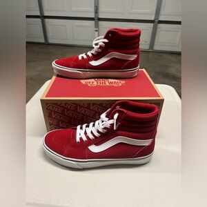 Vans “Filmore” Hi Suede/Canvas Chili Pepper Size US Mens 8 Red/White